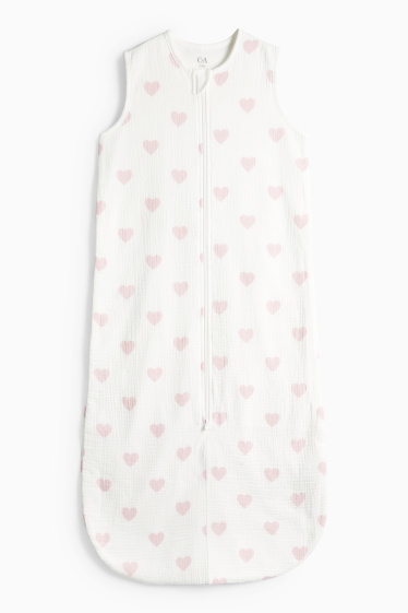 Baby Girls - Baby sleeping bag - white / rose