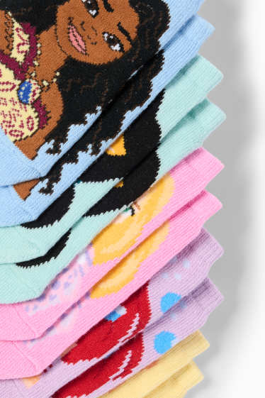 Enfants filles - Lot de 5 paires - princesse Disney - chaussettes de sport à motif - coloré