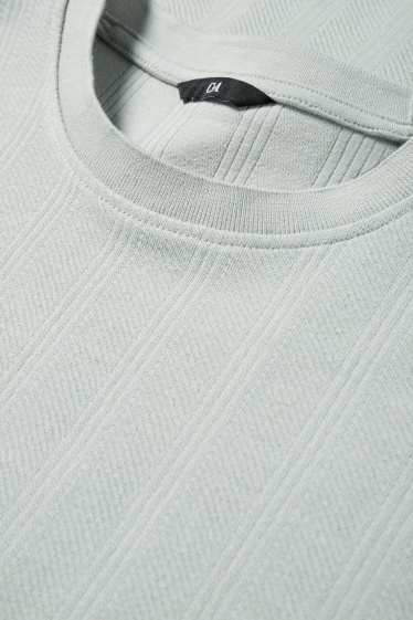 Hommes - T-shirt - regular fit - finition texturée - gris clair