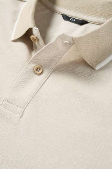 Heren - Poloshirt - regular fit - crème wit