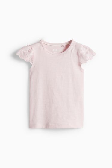 Nadó nena - Papallona - conjunt per a nadó - brodat anglès - 2 peces - rosa/blau