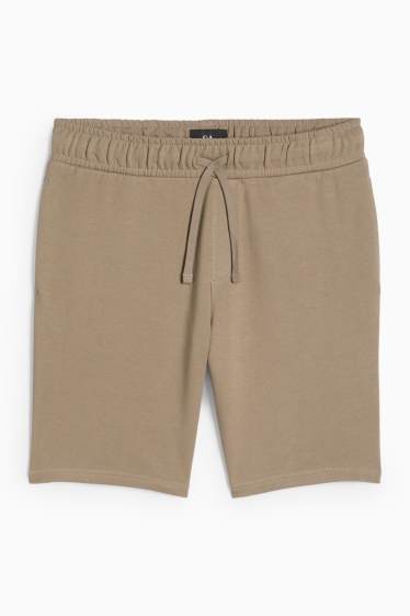 Men - Sweat shorts - light brown