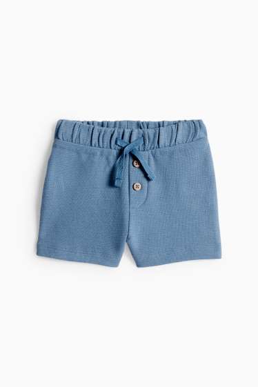 Baby Buben - Löwe und Giraffe - Baby-Outfit - 3 teilig - blau / cremefarben