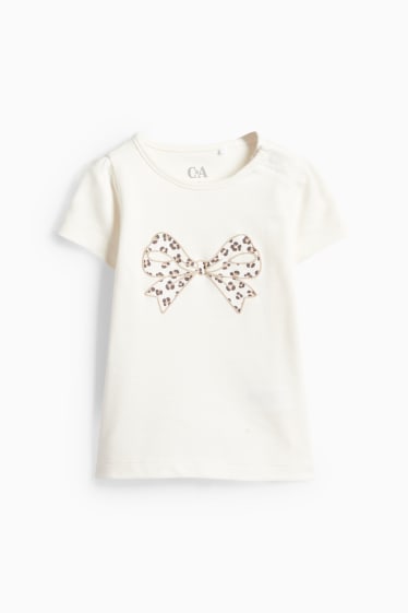 Bébés filles - Nœud - pyjama bébé - 2 pièces - marron / blanc crème