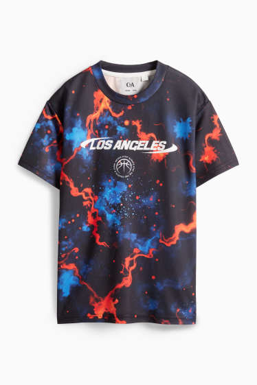 Enfants garçons - Los Angeles - T-shirt - à motif - rouge / bleu