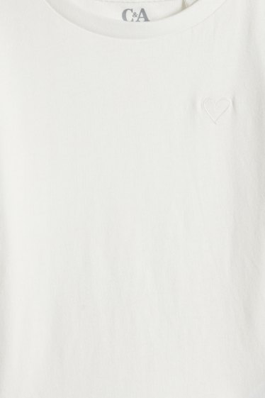 Children Girls - Multipack of 3 - heart - short sleeve T-shirt - green / rose