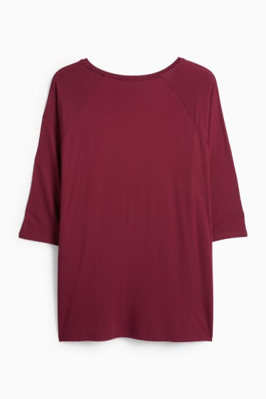 Damen - T-Shirt - bordeaux