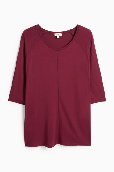 Damen - T-Shirt - bordeaux