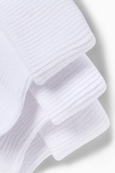 Neonate - Confezione da 3 - calze per neonati - a coste - bianco