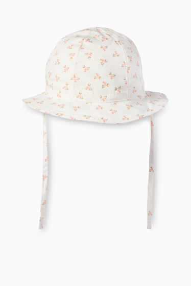 Nadó nena - Floretes - barret per a nadó - blanc