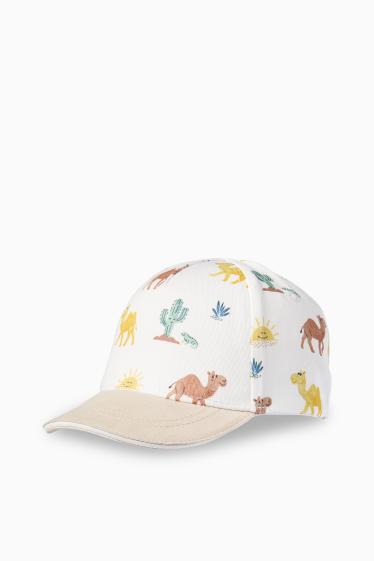 Nadó nen - Camell i cactus - gorra per a nadó - blanc