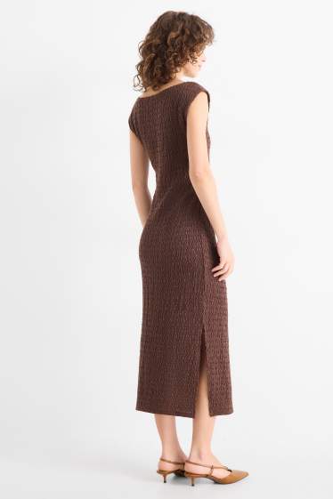 Femei - Rochie bodycon - structurată - maro