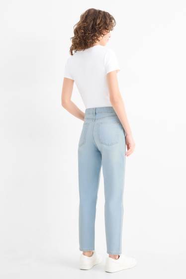 Damen - Mom Jeans - High Waist - LYCRA® - hellblau