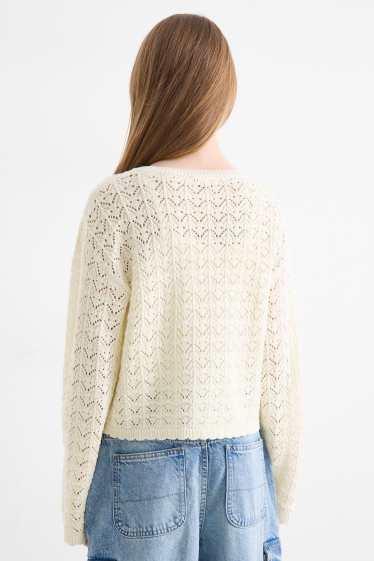 Children Girls - Jumper - cremewhite