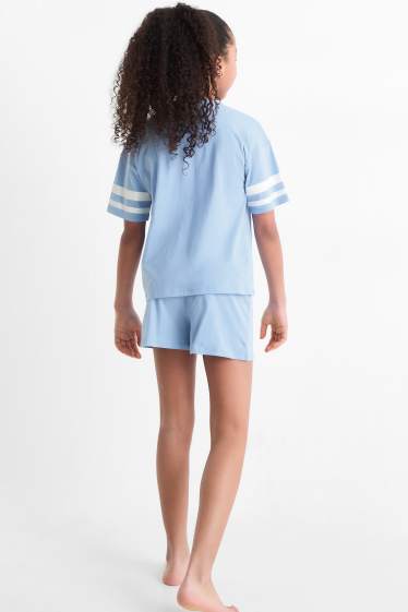Enfants filles - New York - pyjashort - 2 pièces - bleu clair