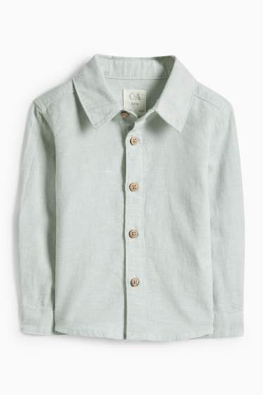 Miminka - chlapci - Outfit pro miminka - 2dílný - bílá / světle modrá