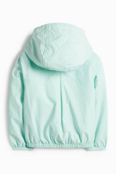 Kinder Mädchen - Jacke mit Kapuze - wasserabweisend - mintgrün