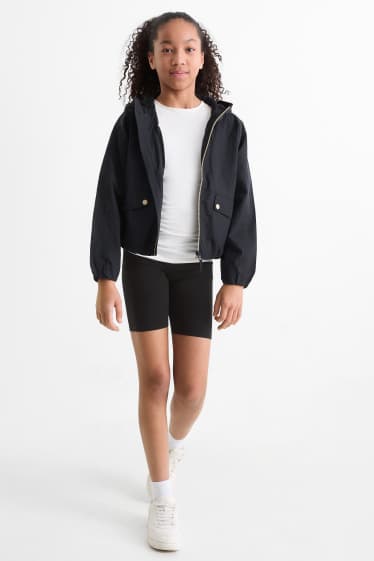 Children Girls - Multipack of 5 - cycling shorts - black