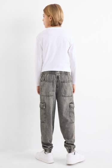 Children Boys - Cargo jeans - light gray