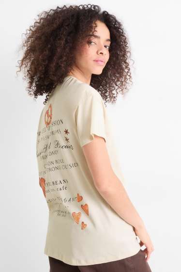 Femmes - T-shirt - Oversize - crème