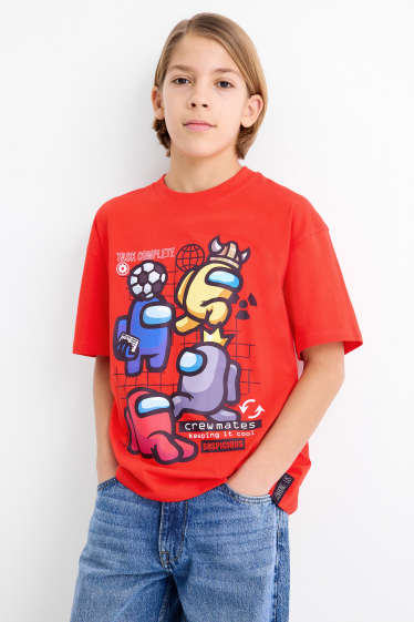 Kinder Jungen - Among Us - Kurzarmshirt - rot