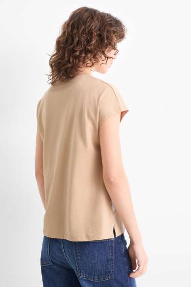 Women - T-shirt - regular fit - floral - white / beige