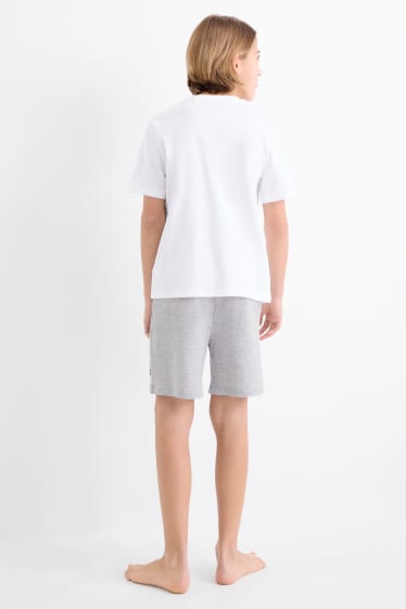 Bambini - Confezione da 2 - Pokémon - pigiama corto - 4 pezzi - bianco / nero