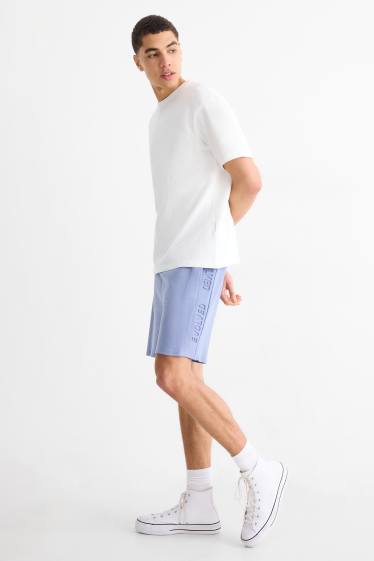 Hommes - Short en molleton - bleu clair