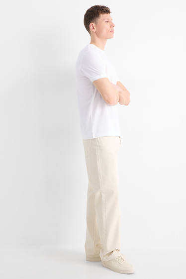 Bărbați - Relaxed jeans - alb-crem