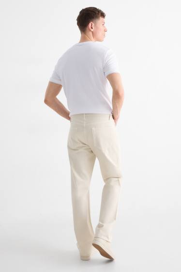 Bărbați - Relaxed jeans - alb-crem