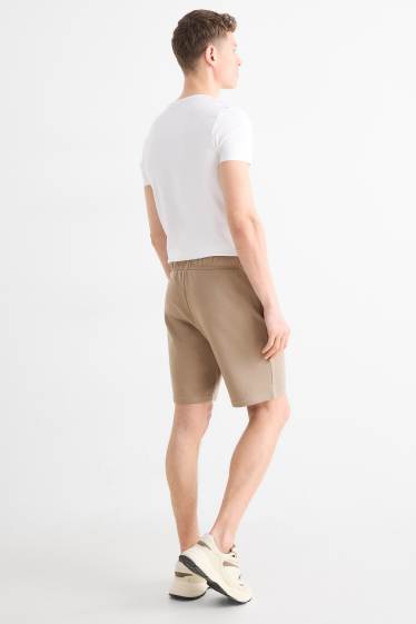 Men - Sweat shorts - light brown
