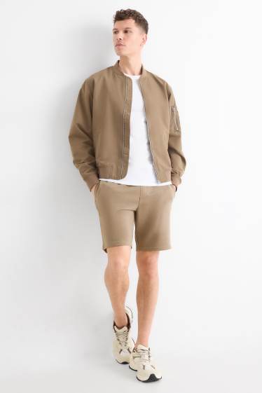 Men - Sweat shorts - light brown