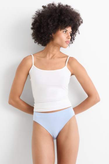 Damen - Multipack 3er - Slip - seamless - hellblau