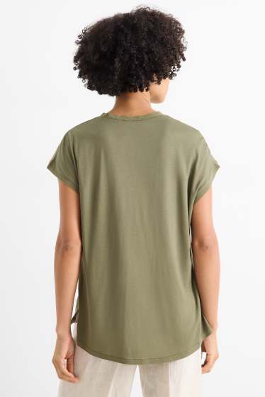 Damen - T-Shirt - Regular Fit - khaki