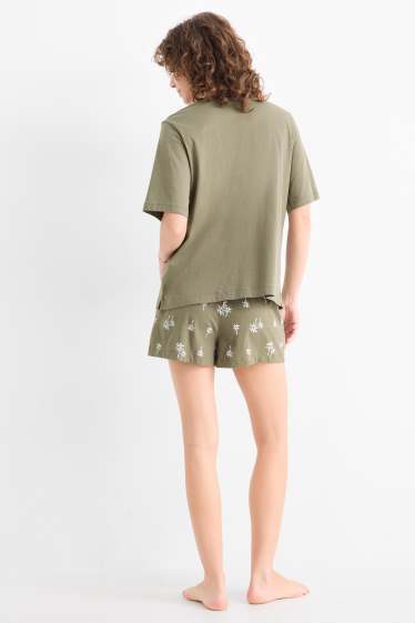 Damen - Shorty-Pyjama - khaki