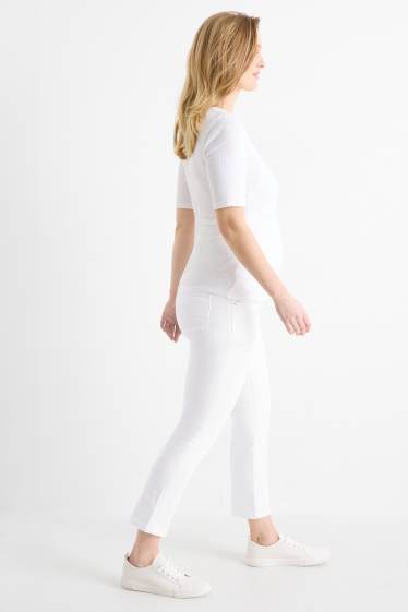 Femmes - Jean de grossesse - straight jean - blanc