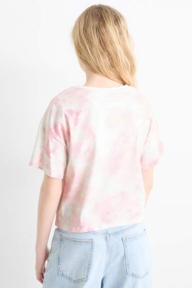 Děti - dívky - Multipack 2 ks - Lilo & Stitch - tričko s krátkým rukávem - s třpytivými efekty - růžová / světle modrá