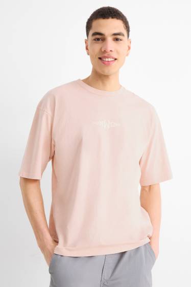 Heren - T-shirt - oversized - roze