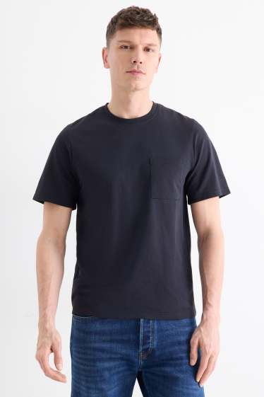 Hommes - T-shirt - regular fit - bleu foncé