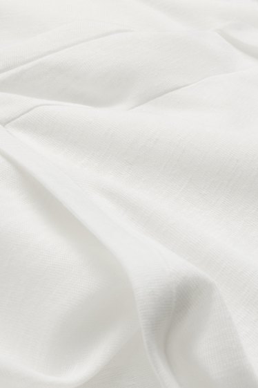 Donna - T-shirt con scollo a V - relaxed fit - bianco crema