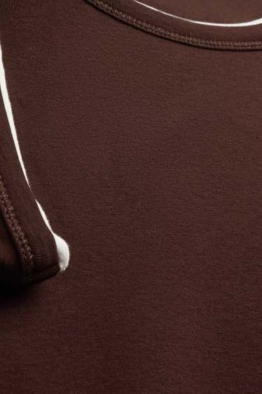 Femmes - T-shirt - marron foncé