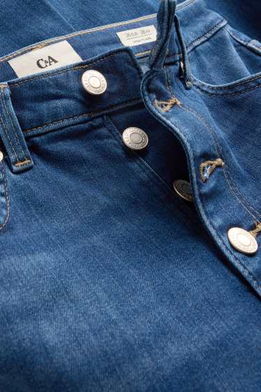 Dámské - Crop flared jeans - high waist - džíny - tmavomodré