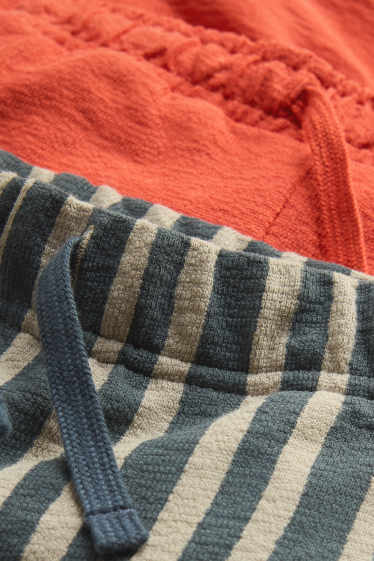 Enfants garçons - Lot de 2 - shorts - orange / bleu