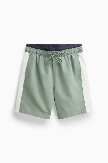 Herren - Badeshorts - 2-in-1-Look - hellgrün
