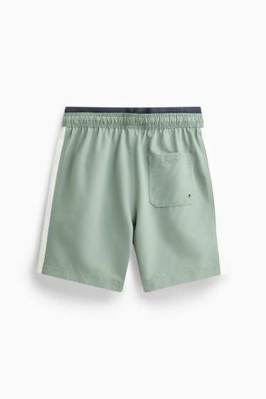 Herren - Badeshorts - 2-in-1-Look - hellgrün