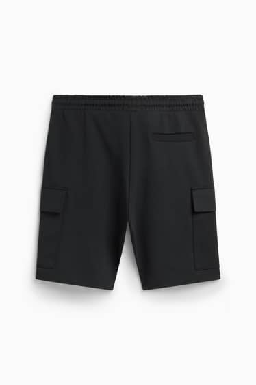 Home - Pantalons curts de xandall cargo - negre