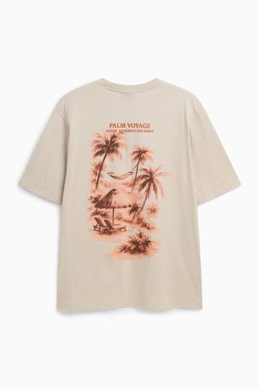 Herren - T-Shirt - Relaxed Fit - beige