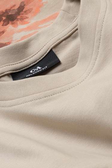 Herren - T-Shirt - Relaxed Fit - beige