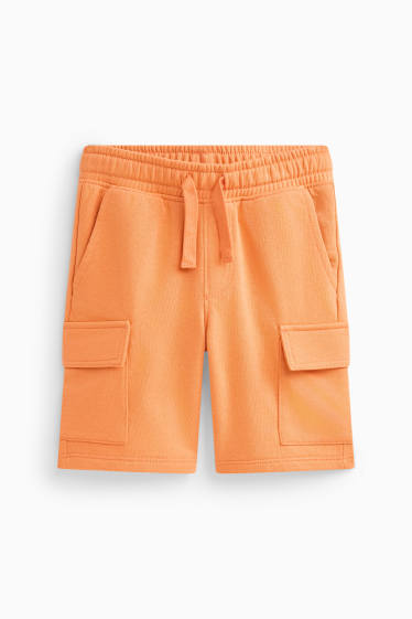 Děti - chlapci - Bermudy - oranžová