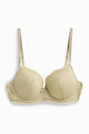 Donna - Reggiseno con ferretti - FULL COVERAGE - imbottito - verde